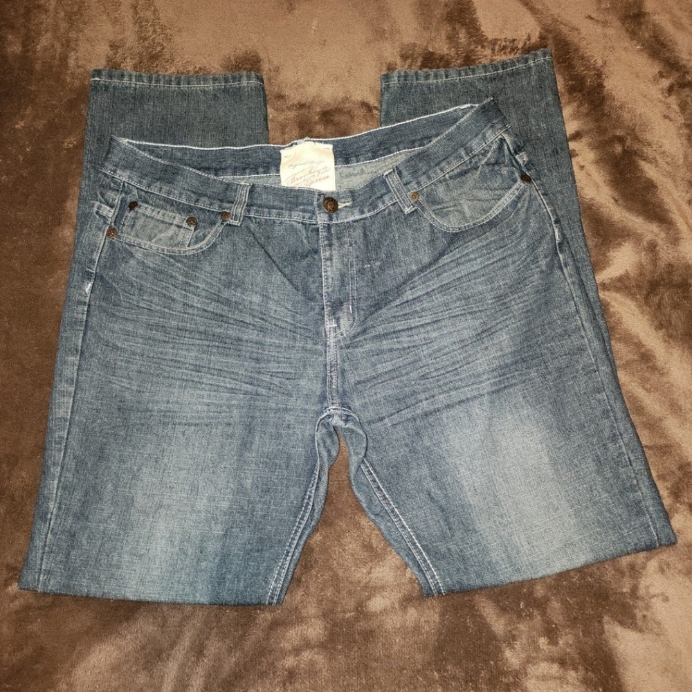 VINTAGE ORIGINAL DESIGN BROOKLYN EXPRESS BLUE JEANS 40X34